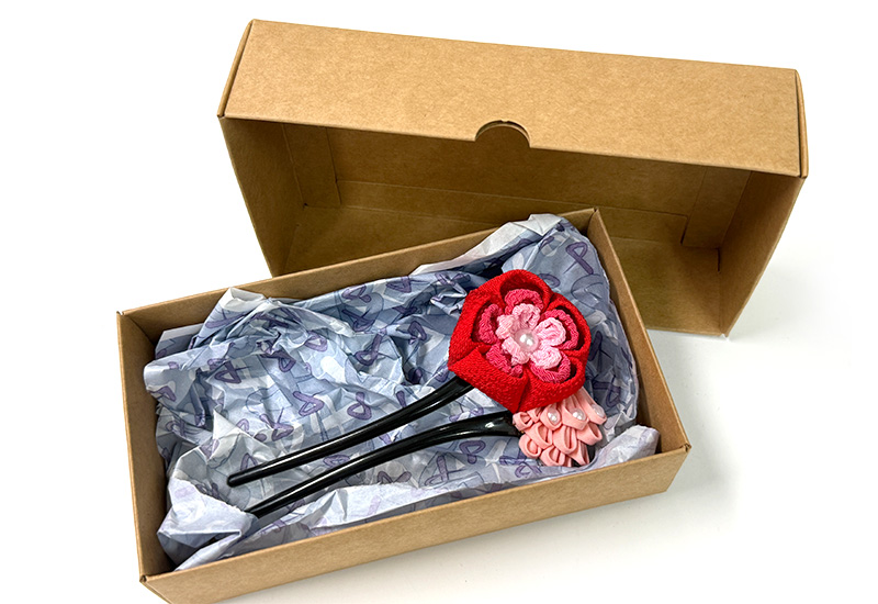 細工纏花單層繁花髮梳